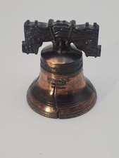Liberty Bell Replica Souvenir in Display Case with Historical Plaque — listing 2