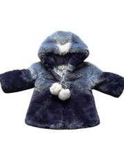 American Widgeon Toddler Girls Navy Quilted Hooded Barn Jacket, Size 2T — listing 5