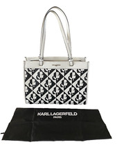 Karl Lagerfeld Paris Maybelle Tote Bag Pastel Rainbow Check — listing 3