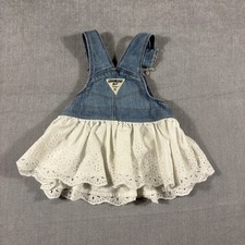 OshKosh B'gosh Girls Pinafore Dress, Purple Gingham Floral & Butterfly Print, Size 3T