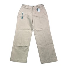 L.L.Bean Wrinkle-Free Comfort Waist Pleated Chino Pants, Size 35x35, New With Tags — listing 6