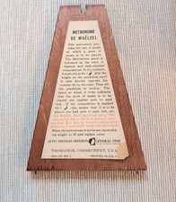 Vintage Mechanical Wind-Up Metronome with Plastic Dome Cover — listing 2