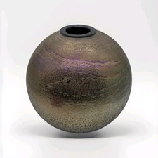 Scavo Glass Bottle Vase with Frosted Pitted Texture — listing 2