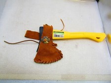 Vintage Hatchet and Knife Combo Set with Tooled Leather Sheaths — listing 6