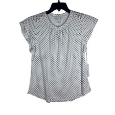 Liz Claiborne Women's Black & White Polka Dot Blouse, Size XXL — listing 2