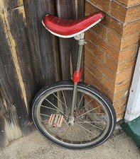 Vintage 20-inch Chrome Unicycle with Red Saddle — listing 4