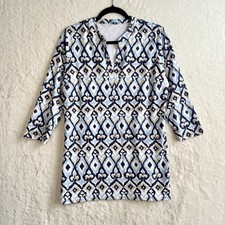 J. McLaughlin Women's Sleeveless Ikat Print Halter Blouse — listing 3