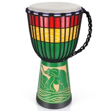 African Percussion Set with Two Djembe Drums, Gourd Shekere, and Wooden Shakers — listing 2