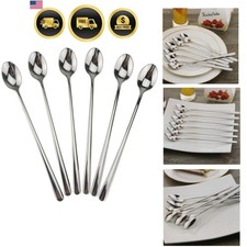 Set of 4 Mismatched Stainless Steel Iced Tea / Long-Handle Spoons — listing 2