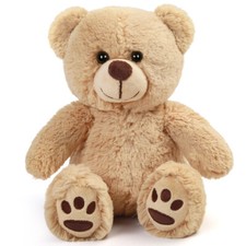 Brown Plush Teddy Bear with Sheer Brown Ribbon Bow — listing 4