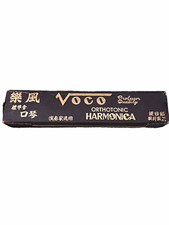 Vintage Tremolo Harmonica with Engraved Cover Plates in Fitted Red Case