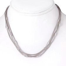 Sterling Silver Multi-Strand Foxtail Chain Bracelet with Box Clasp — listing 3