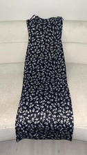 SHEIN Women's Sleeveless Maxi Dress with Red Floral Print and Tie-Neck Detail, Size L
