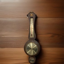 Vintage Taylor Instruments Weather Station Barometer & Thermometer in Broken-Arch Wood Case — listing 4