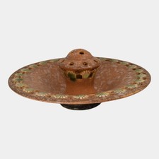 Roseville Pottery Ferella Reticulated Footed Bowl, Shape 210-4