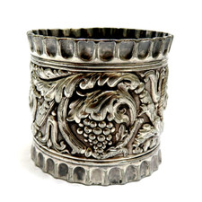 Vintage Silver Plated Napkin Rings with Etched Rim Detail, Set of approximately 11 — listing 6