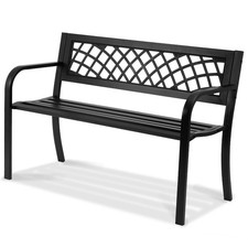 Green Powder-Coated Steel Contour Park Bench (Commercial Outdoor) — listing 6