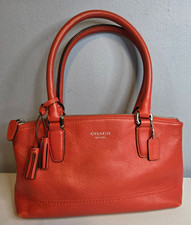 Coach Legacy Rory Satchel in Plum Leather with Tassels