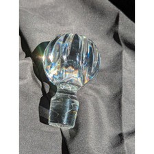 Cut Crystal Faceted Teardrop Bottle Stopper (Decanter Replacement Stopper) No - completely unmarked — listing 4
