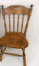 Vintage Colonial-Style Solid Maple Fiddleback Side Chair