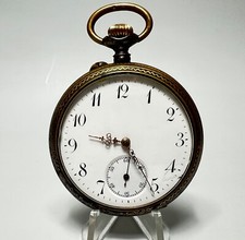 Spanish Toledo Damascene Watch Fob with Griffin and Bird Motifs