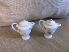 Ceramic Granny Salt and Pepper Shaker Set with Round Glasses — listing 6