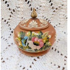 Pair of Vintage Hand-Painted Wooden Decorative Plates with Whimsical Bird Motifs — listing 2