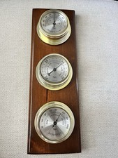 Vintage Taylor Instruments Weather Station Barometer & Thermometer in Broken-Arch Wood Case — listing 5