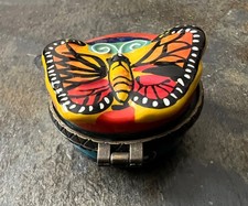 Vintage Small Ceramic Trinket Dish with Abstract Black Line Drawing — listing 2