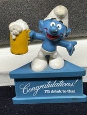 Smurf and Smurfette Halloween Figurines - Witch Smurfette & Pumpkin Smurf (Pair)