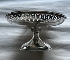Antique Silverplate Pierced Bonbon / Sugar Sifter Spoon with Repoussé Floral Bowl Has a maker's name / symbol — listing 2