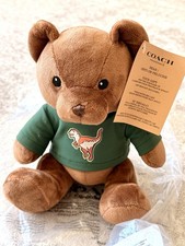 Coach Fragrance Promotional Teddy Bear Plush with White Logo T-Shirt