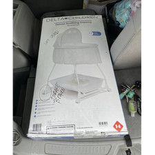Delta Children White Sweet Beginnings Bassinet with Canopy and Music/Vibration Module — listing 6