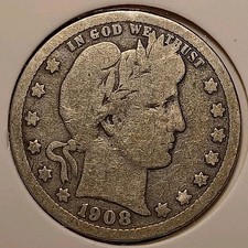 1908 Barber Silver Quarter Dollar — listing 3