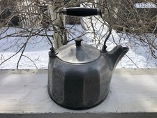 Vintage Pewter Teapot with Wooden Handle — listing 5