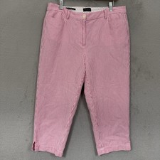 Talbots Skimmer Cotton Capri Pants, Khaki, Women's Size 16