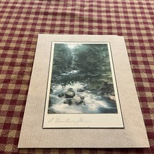 Landscape Photograph Print of Rocky Mountain Stream with Mossy Boulders, Appears Smoky Mountains Style — listing 6