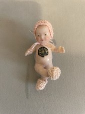 Bisque Porcelain Kewpie-Style Baby Figurine with Alphabet Block — listing 5