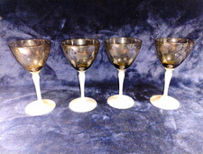 Vintage Clear Glass Wine Goblet with Heavy Bulbous Base — listing 5