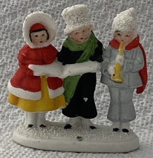 Set of Three Snow Babies Musician Bisque Figurines (Cymbals, Horn, Drum)