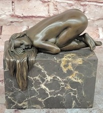 Bronze Sculpture of Seated Nude Woman with Head on Knees, Signed and Numbered /30 — listing 3