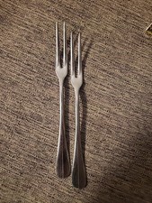 Pair of Two-Tine Fondue Forks with Black Handles — listing 3