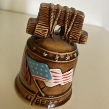 Liberty Bell Christmas Hand Painted Ceramic Illuminated Schoolhouse — listing 3