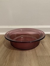 Vintage Pyrex Cranberry Pink Visions Round Casserole Dish — listing 5