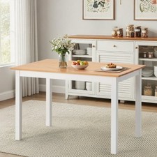 Country Pine Farmhouse Dining Table with Six Napoleon/Balloon-Back Chairs — listing 4