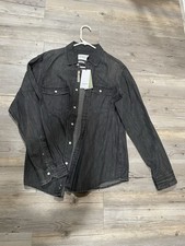 Goodfellow & Co Men's Light Wash Chambray Long-Sleeve Button-Up Shirt, Size XL