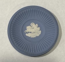 Wedgwood Dark Blue Jasperware Small Pin Dish / Tray with Classical Dancing Figures — listing 6