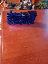 Cobalt Blue Glass Train Set - Locomotive and Two Cars (3-Piece Candy Dish / Planter Set) — listing 5