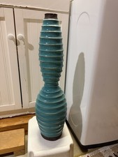 Handcrafted Ribbed Studio Pottery Vase, Rustic Brown Tenmoku-Style Glaze, 5" Tall, listing 5