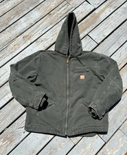 Vintage Carhartt Sherpa-Lined Duck Canvas Jacket in Brown — listing 6